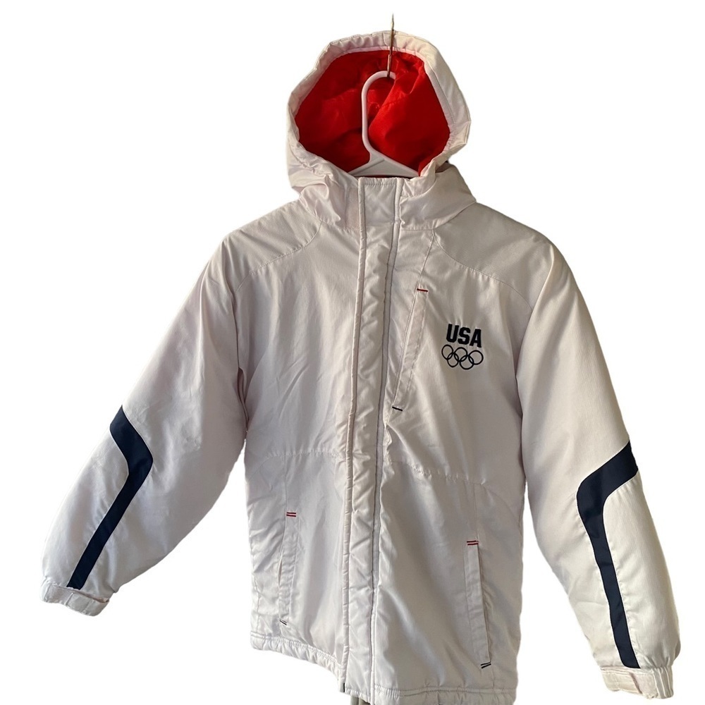 Officially Licensed 2012 Team USA White Winter Parka Jacket Size Medium - Picture 1 of 5